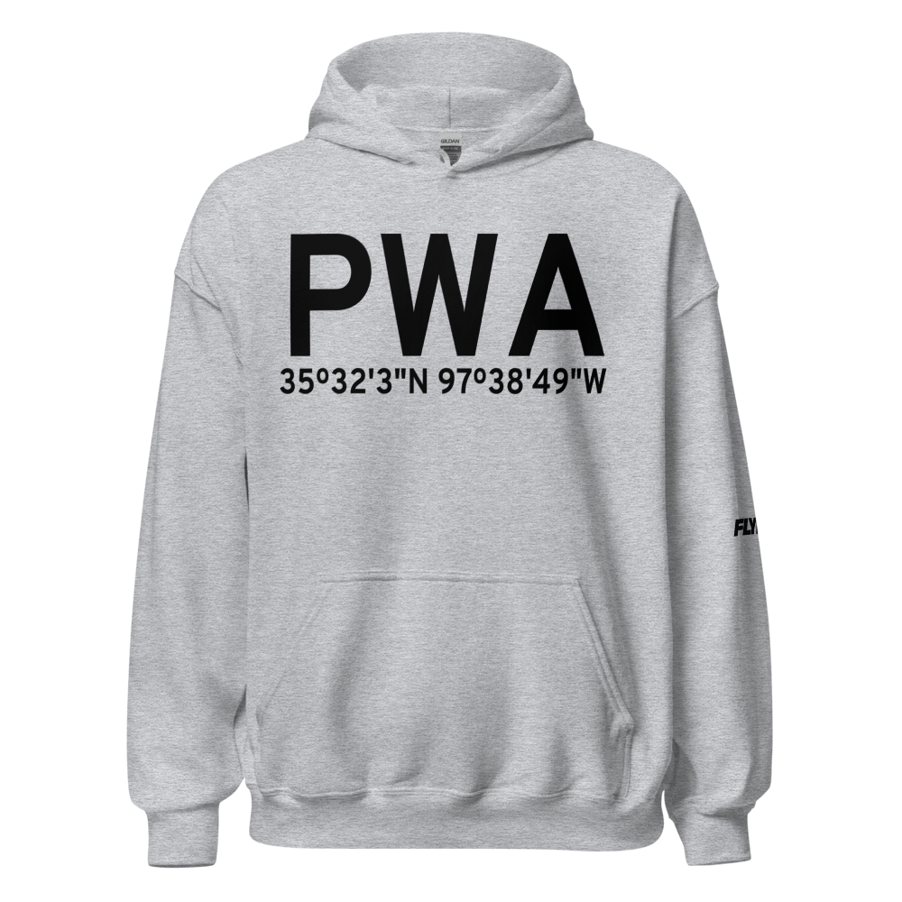 Oklahoma City (KPWA) Airport Hoodie Sweatshirt 