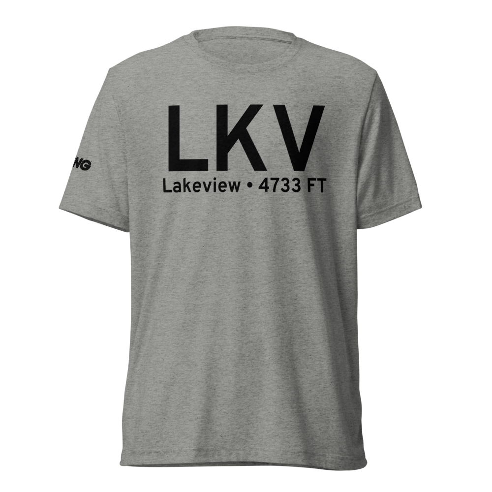 Lakeview (KLKV) Airport Tri-blend T-Shirt 