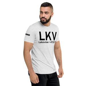 Lakeview (KLKV) Airport Tri-blend T-Shirt