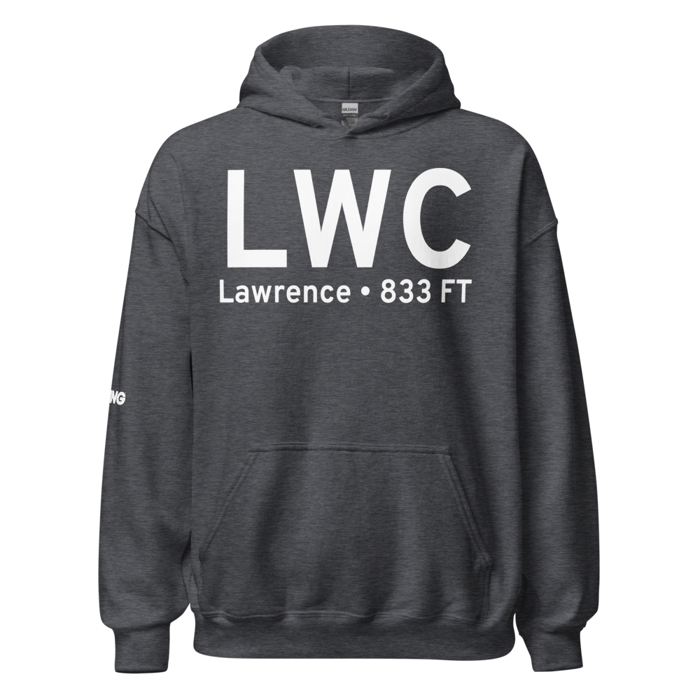 Lawrence (KLWC) Airport Hoodie Sweatshirt 