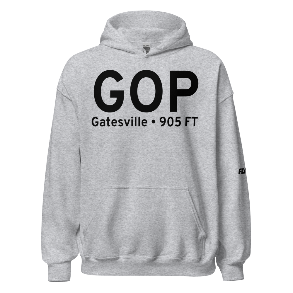 Gatesville (KGOP) Airport Hoodie Sweatshirt 