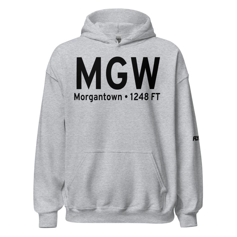 Morgantown (KMGW) Airport Hoodie Sweatshirt 