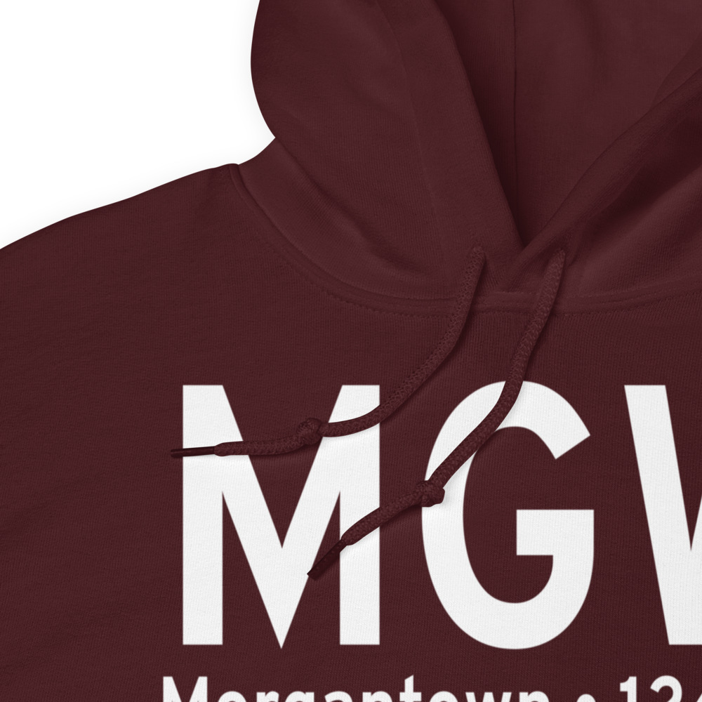 Morgantown (KMGW) Airport Hoodie Sweatshirt 