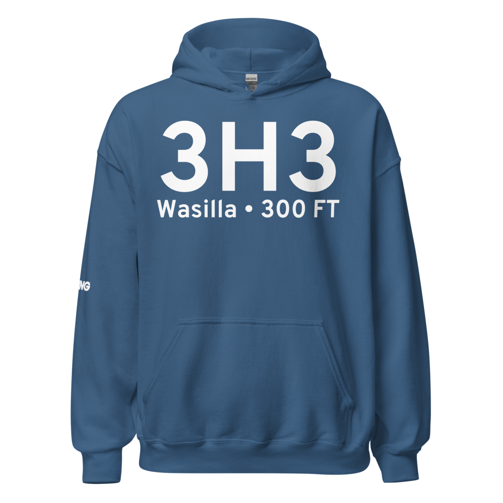 Wasilla (3H3) Airport Hoodie Sweatshirt 