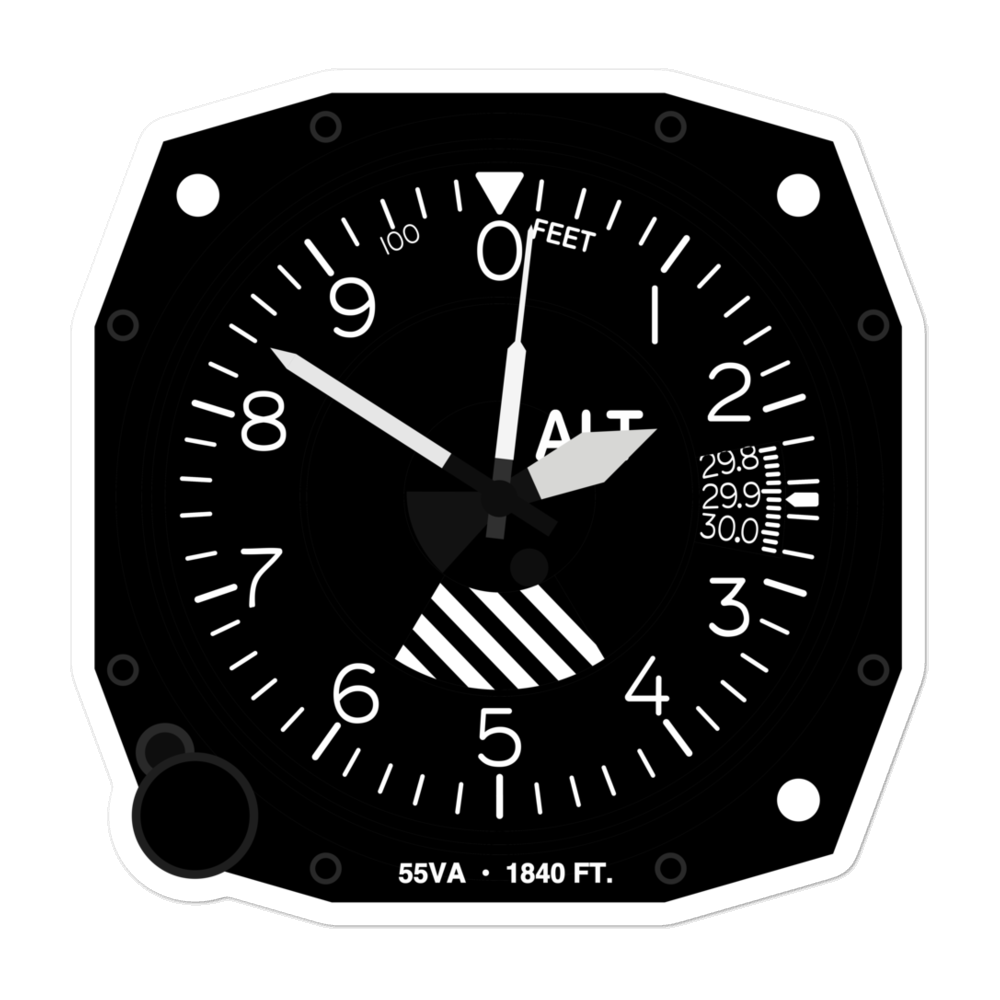 Giles Memorial Hospital Heliport (55VA) Altimeter Stickers 
