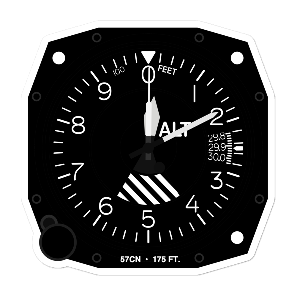 Van Vleck Airport (57CN) Altimeter Stickers 