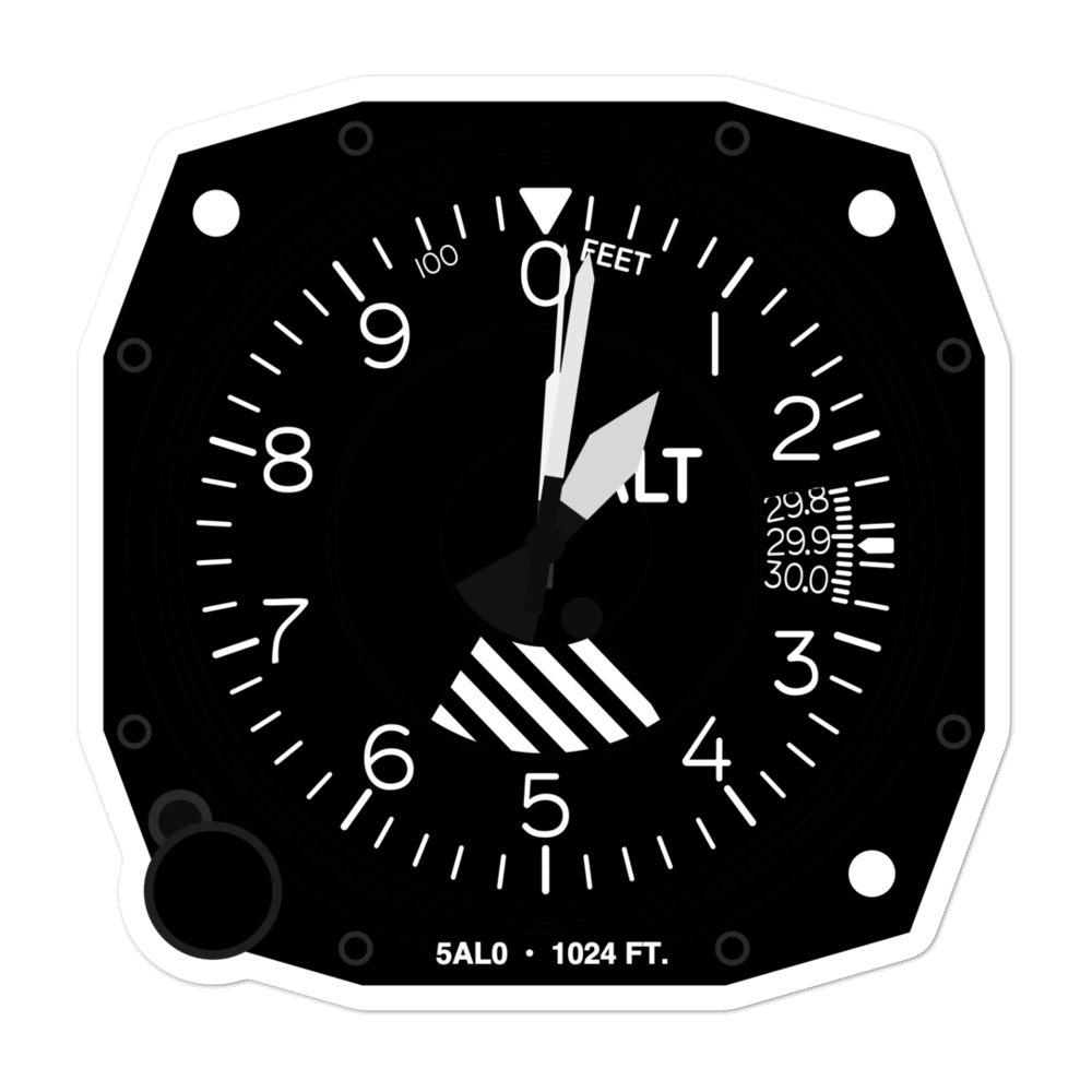 Marshall Medical Center North Heliport (5AL0) Altimeter Stickers 