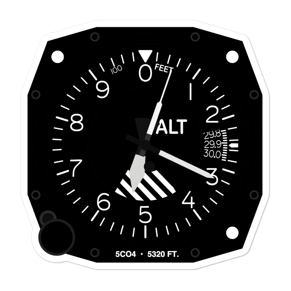 Spickard Farm Airport (5CO4) Altimeter Stickers 