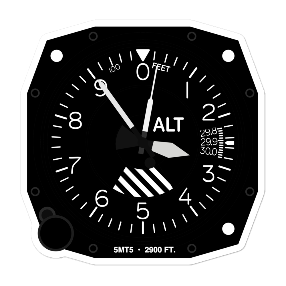 Unrau Airport (5MT5) Altimeter Stickers 