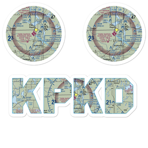 Park Rapids Municipal Konshok Field (PKD) VFR Sectional Sticker Pack