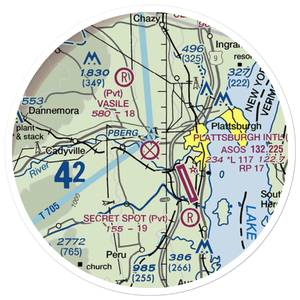 Clinton County Airport (PLB) VFR Sectional Sticker (20 mile)