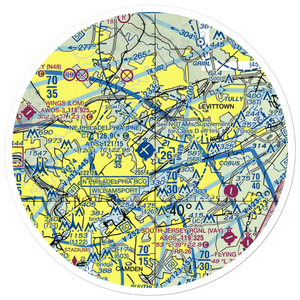 Northeast Philadelphia Airport (PNE) VFR Sectional Sticker (30 mile)