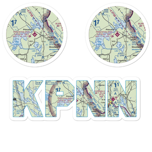Princeton Municipal Airport (PNN) VFR Sectional Sticker Pack
