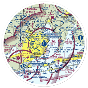 Pensacola International Airport (PNS) VFR Sectional Sticker (30 mile)