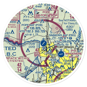 Pope Field (POB) VFR Sectional Sticker (20 mile)