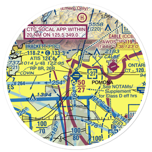 Brackett Field (POC) VFR Sectional Sticker (20 mile)