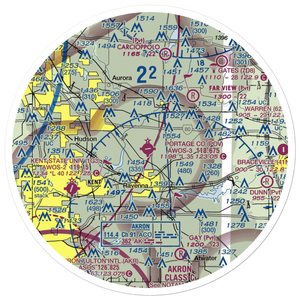 Portage County Airport (POV) VFR Sectional Sticker (30 mile)