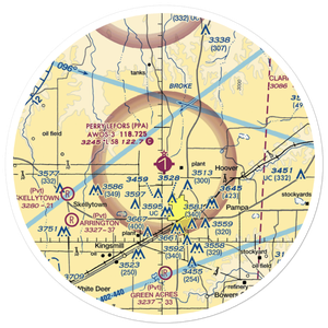Perry Lefors Field (PPA) VFR Sectional Sticker (30 mile)