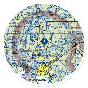 Trent Lott International Airport (PQL) VFR Sectional Sticker (20 mile)