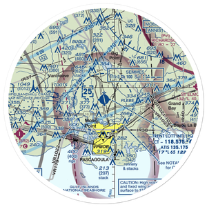 Trent Lott International Airport (PQL) VFR Sectional Sticker (30 mile)