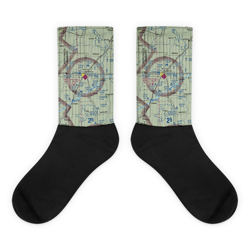 Pipestone Municipal Airport (PQN) VFR Sectional Socks 