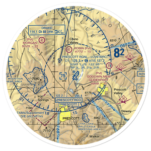 Prescott Regional Airport - Ernest A. Love Field (PRC) VFR Sectional Sticker (30 mile)