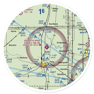 Edgar County Airport (PRG) VFR Sectional Sticker (30 mile)