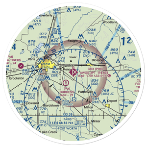 Cox Field (PRX) VFR Sectional Sticker (30 mile)