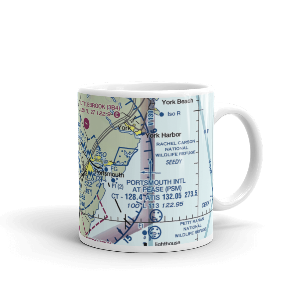 Portsmouth International at Pease Airport (PSM) VFR Sectional  Mug 