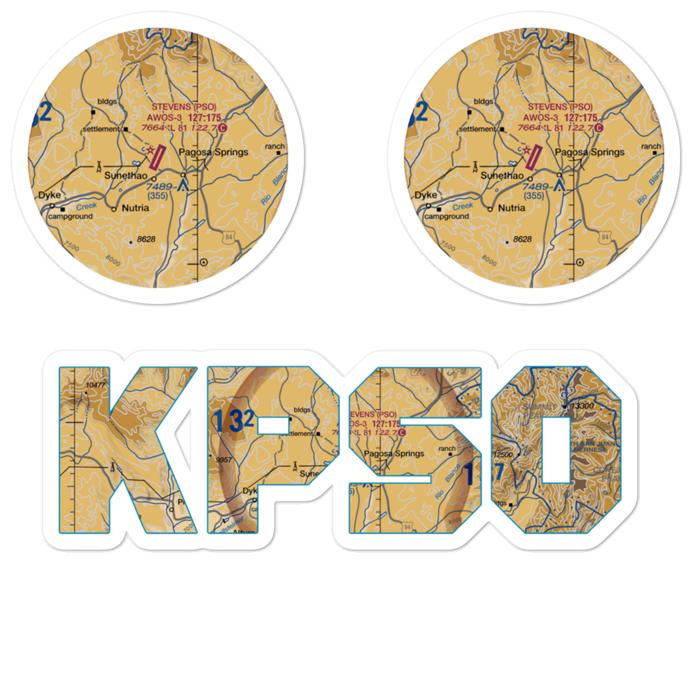 Stevens Field (PSO) VFR Sectional Sticker Pack 
