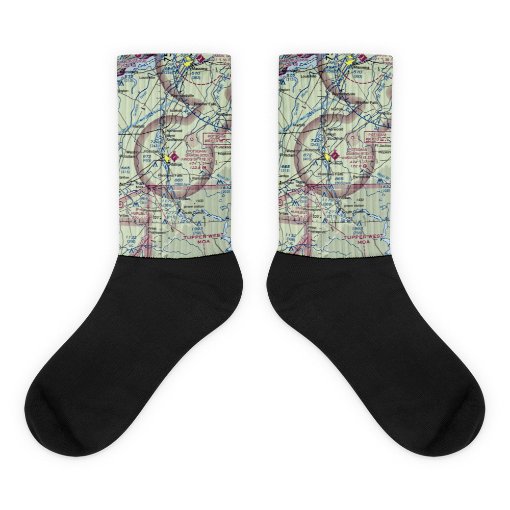 Potsdam Municipal-Damon field (PTD) VFR Sectional Socks 