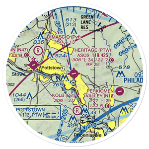Heritage Field (PTW) VFR Sectional Sticker (20 mile)