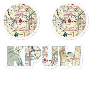 Pullman Moscow Regional Airport (PUW) VFR Sectional Sticker Pack