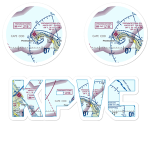 Provincetown Municipal Airport (PVC) VFR Sectional Sticker Pack