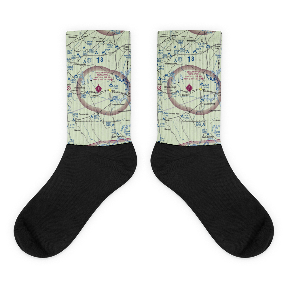 Beech River Regional Airport (PVE) VFR Sectional Socks 