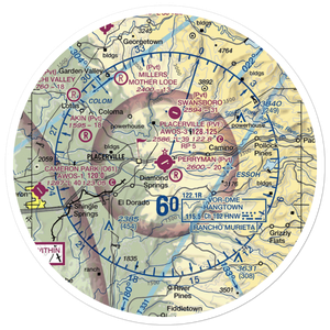 Placerville Airport (PVF) VFR Sectional Sticker (30 mile)