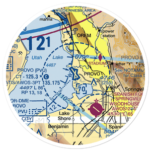 Provo Municipal Airport (PVU) VFR Sectional Sticker (20 mile)