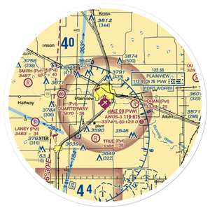 Hale County Airport (PVW) VFR Sectional Sticker (30 mile)