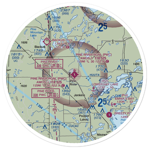 Pine River Regional Airport (PWC) VFR Sectional Sticker (30 mile)