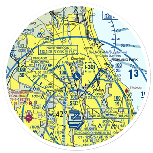 Chicago Executive Airport (PWK) VFR Sectional Sticker (30 mile)