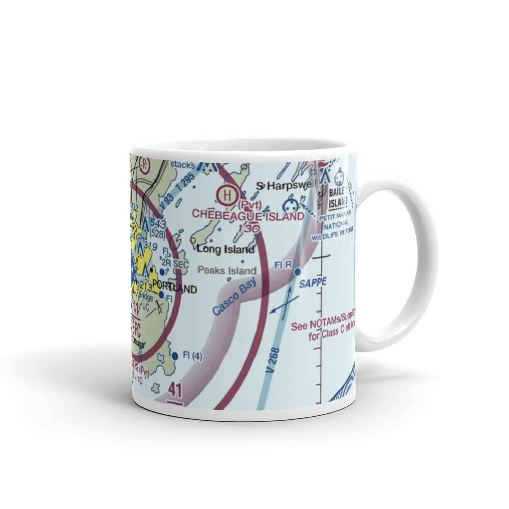 Portland International Jetport (PWM) VFR Sectional  Mug 