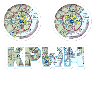 Portland International Jetport (PWM) VFR Sectional Sticker Pack