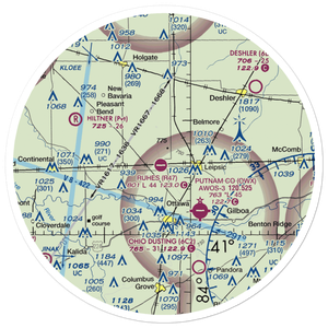 Ruhe's Airport (R47) VFR Sectional Sticker (30 mile)