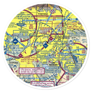 Riverside Municipal Airport (RAL) VFR Sectional Sticker (30 mile)