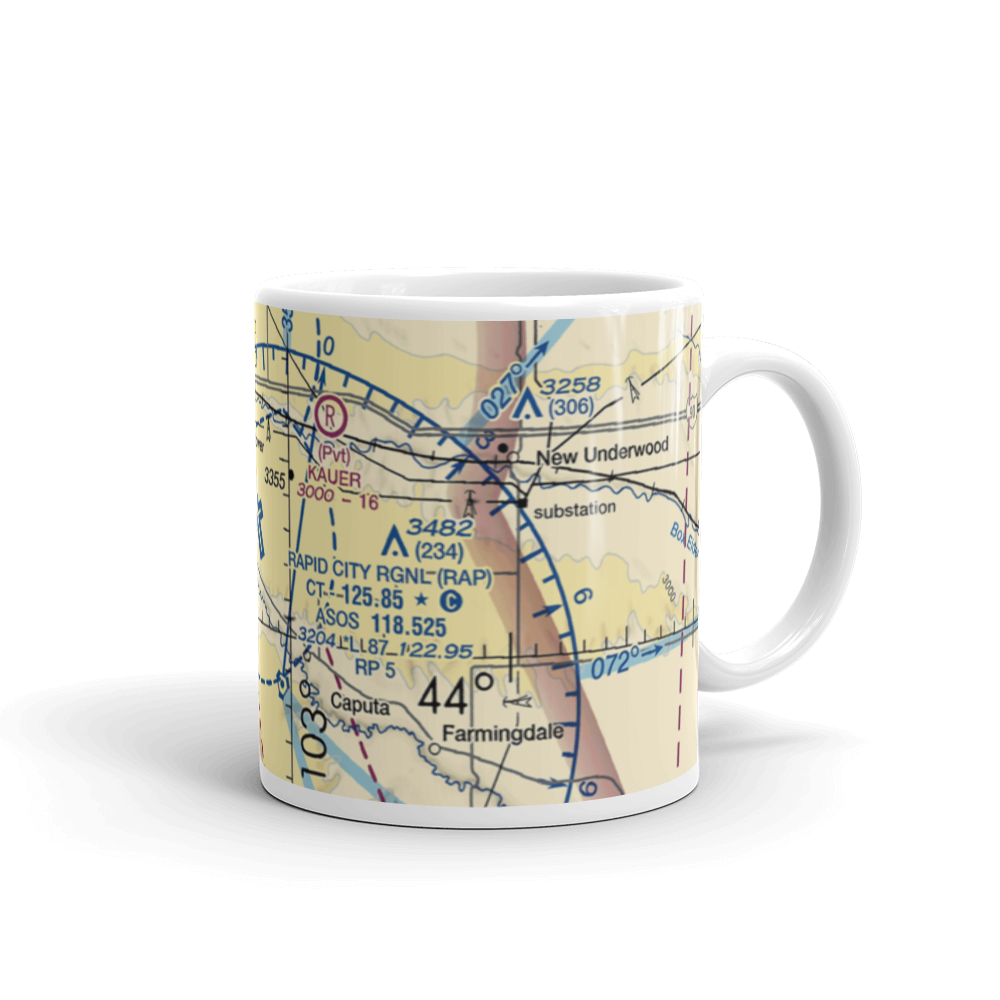 Rapid City Regional Airport (RAP) VFR Sectional  Mug 