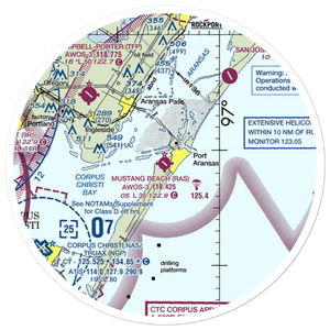 Mustang Beach Airport (RAS) VFR Sectional Sticker (30 mile)