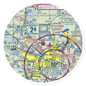 Robinson Army Air Field (RBM) VFR Sectional Sticker (30 mile)