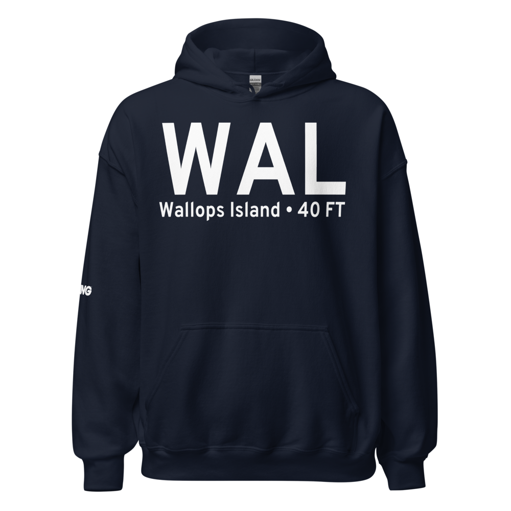 Wallops Island (KWAL) Airport Hoodie Sweatshirt 