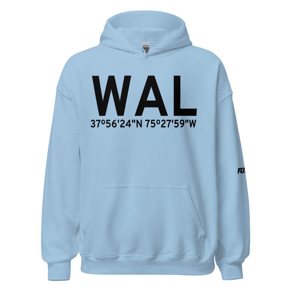 Wallops Island (KWAL) Airport Hoodie Sweatshirt 