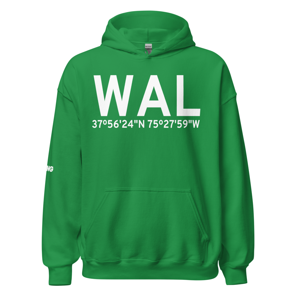 Wallops Island (KWAL) Airport Hoodie Sweatshirt 